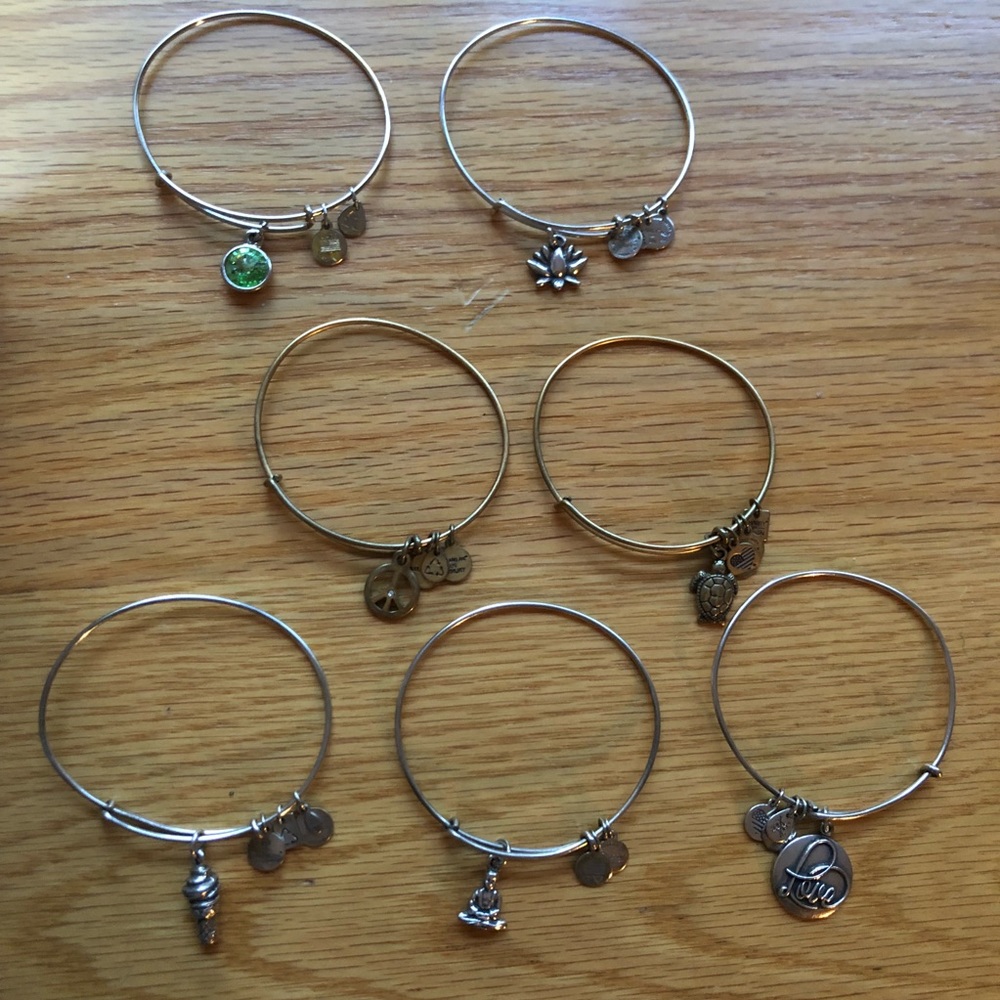 Bundle of 7 Alex and Ani Bracelets